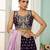 Purple- Organza Fabric Sequins embroidery Semi-Stitched Lehenga & Unstitched Blouse With Dupatta