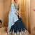 Navyblue- Organza Fabric Sequins embroidery Semi-Stitched Lehenga & Unstitched Blouse With Dupatta