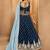Navyblue- Organza Fabric Sequins embroidery Semi-Stitched Lehenga & Unstitched Blouse With Dupatta