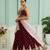 Maroon- Organza Fabric Sequins embroidery Semi-Stitched Lehenga & Unstitched Blouse With Dupatta