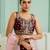 Maroon- Organza Fabric Sequins embroidery Semi-Stitched Lehenga & Unstitched Blouse With Dupatta