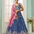 Blue- Silk Fabric Sequins embroidery Semi-Stitched Lehenga & Unstitched Blouse With Dupatta