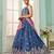 Blue- Silk Fabric Sequins embroidery Semi-Stitched Lehenga & Unstitched Blouse With Dupatta