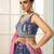 Blue- Silk Fabric Sequins embroidery Semi-Stitched Lehenga & Unstitched Blouse With Dupatta