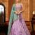 Lavender- Satin Silk Fabric Sequins embroidery Semi-Stitched Lehenga & Unstitched Blouse With Dupatta