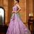 Lavender- Satin Silk Fabric Sequins embroidery Semi-Stitched Lehenga & Unstitched Blouse With Dupatta