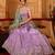 Lavender- Satin Silk Fabric Sequins embroidery Semi-Stitched Lehenga & Unstitched Blouse With Dupatta