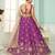 Burgundy- Georgette Fabric Sequins embroidery Semi-Stitched Lehenga & Unstitched Blouse With Dupatta