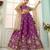 Burgundy- Georgette Fabric Sequins embroidery Semi-Stitched Lehenga & Unstitched Blouse With Dupatta
