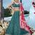 Green- Cosmos Silk Fabric Beads & Sequince Embroidered Semi-Stitched Lehenga Unstitched Blouse & Dupatta