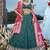Green- Cosmos Silk Fabric Beads & Sequince Embroidered Semi-Stitched Lehenga Unstitched Blouse & Dupatta