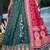Green- Cosmos Silk Fabric Beads & Sequince Embroidered Semi-Stitched Lehenga Unstitched Blouse & Dupatta