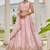 Pink- Silk Fabric Beads & Sequince Embroidered Semi-Stitched Lehenga & Unstitched Blouse With Dupatta