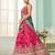 Pink- Silk Fabric Sequins embroidery Semi-Stitched Lehenga & Unstitched Blouse With Dupatta