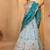 Turquoiseblue- Tissue Fabric Sequins embroidery Semi-Stitched Lehenga & Unstitched Blouse With Dupatta