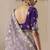 Lavender tissue silk sequince & resham work heavy designer saree