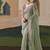 Pista tissue silk sequince & resham work  cut work border heavy designer saree