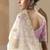 White tissue silk sequince & resham work heavy designer saree