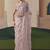Baby pink tissue silk sequince & resham work heavy designer saree