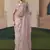 Baby pink tissue silk sequince & resham work heavy designer saree