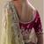 Olive tissue silk sequince & resham work cut work border heavy designer saree