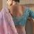 Baby pink tissue silk sequince & resham work  cut work border heavy designer saree