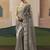 Gary tissue silk sequince & resham work  cut work border heavy designer saree