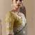 Gary tissue silk sequince & resham work  cut work border heavy designer saree