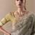 Gary tissue silk sequince & resham work  cut work border heavy designer saree