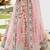 Pink- Tissue Fabric Sequins embroidery Semi-Stitched Lehenga & Unstitched Blouse With Dupatta