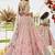 Pink- Tissue Fabric Sequins embroidery Semi-Stitched Lehenga & Unstitched Blouse With Dupatta