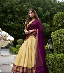 Regal Elegance Kanchipuram Zari Weaving Chaniya Choli - Full stitched Free size