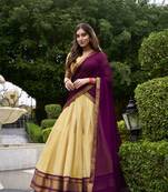 Regal Elegance Kanchipuram Zari Weaving Chaniya Choli - Full stitched Free size