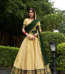 Regal Elegance Kanchipuram Zari Weaving Chaniya Choli Full stitched Free size