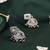 Delightful square shape silver plated purple kundan stone jhumki earring for women and girls