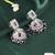 Delightful square shape silver plated purple kundan stone jhumki earring for women and girls