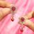 Excellent oval and leaf design gold plated ruby kundan stone dangle earring for women and girls