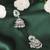 Lavish leaf and pear shape silver plated green kundan stone brass jhumki earring for women and girls