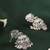 Modish leaf and pear shape silver plated pink kundan stone brass jhumki earring for women and girls