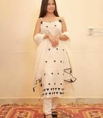 Cotton flex  straight  kurti-pant-dupatta  set