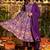 Cotton mulmul full-flare anarkali kurti-pant-dupatta  set