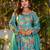 Cotton mulmul full-flare anarkali kurti-pant-dupatta  set