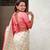 Soft silk zari woven bandhani patola saree with contrast weaves
