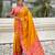 Soft silk zari woven bandhani patola saree with contrast weaves