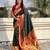 Woven bandhani paithani fusion silk saree