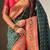 Woven bandhani paithani fusion silk saree