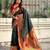 Woven bandhani paithani fusion silk saree