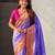 Woven bandhani paithani fusion silk saree