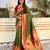 Woven bandhani paithani fusion silk saree