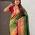 Woven bandhani paithani fusion silk saree